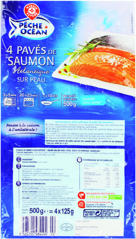 4 PAVÉS DE SAUMON ATLANTIQUE SURGELÉS “PÊCHE OC...