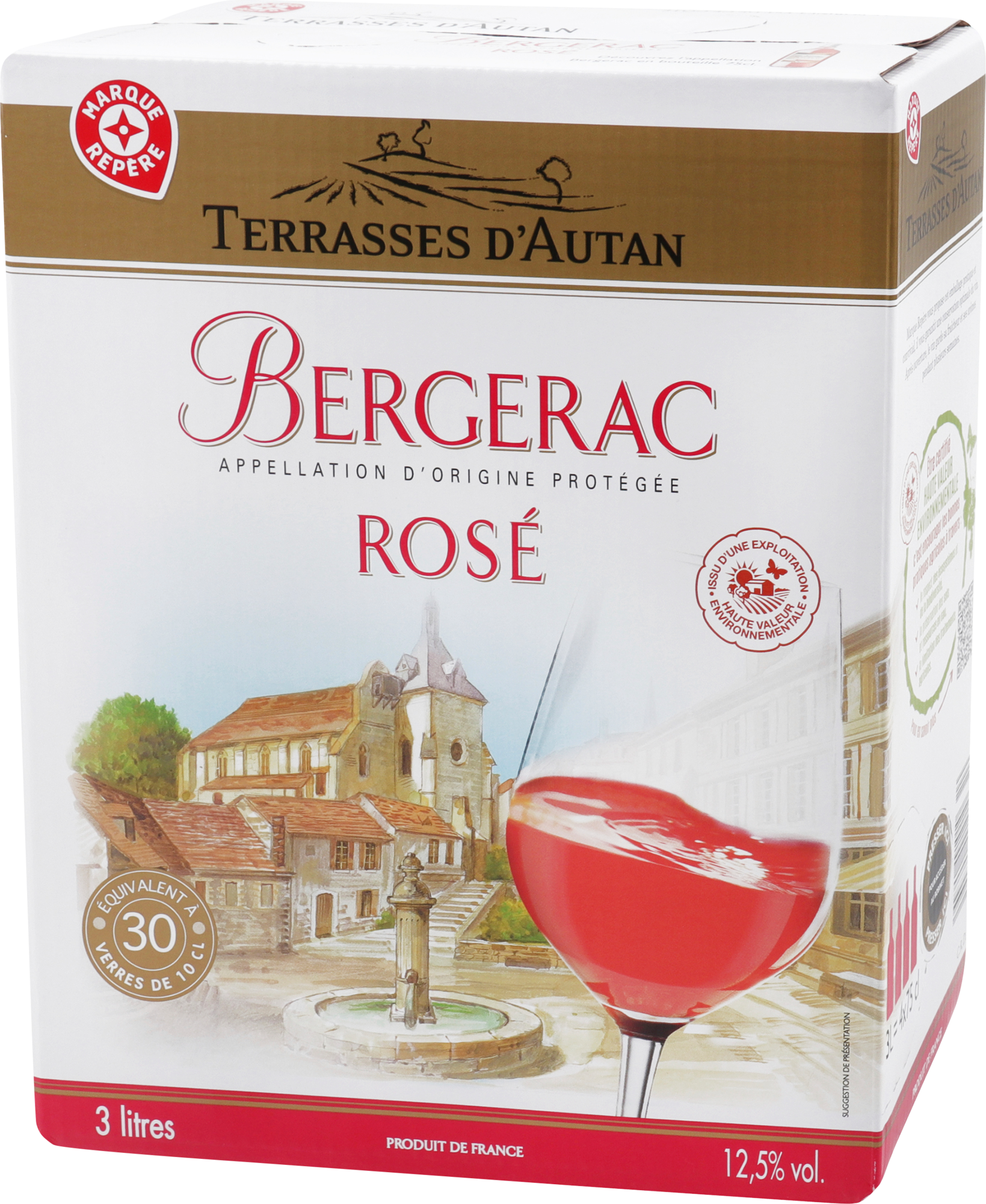 TERRASSES D'AUTAN AOP BERGERAC ROSÉ code EAN 3564700491010 