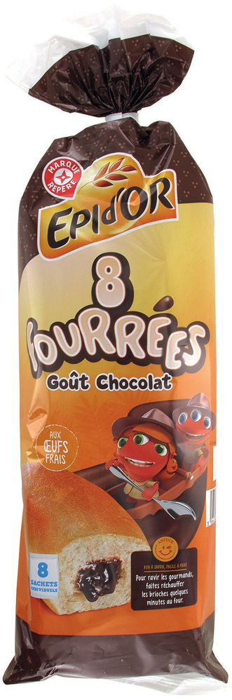 BRIOCHES FOURRÉES GOÛT CHOCOLAT “EPI D’OR”