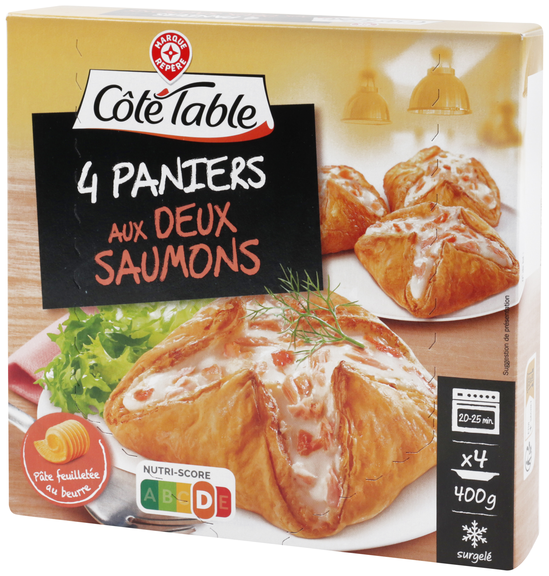 4 PANIERS AUX DEUX SAUMONS SURGELÉS
