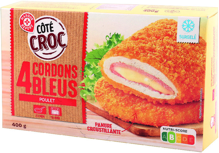 4 CORDONS BLEUS DE POULET SURGELÉS 