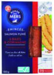 ÉMINCÉS DE SAUMON D'ÉLEVAGE FUMÉ AU BOIS DE HÊT...