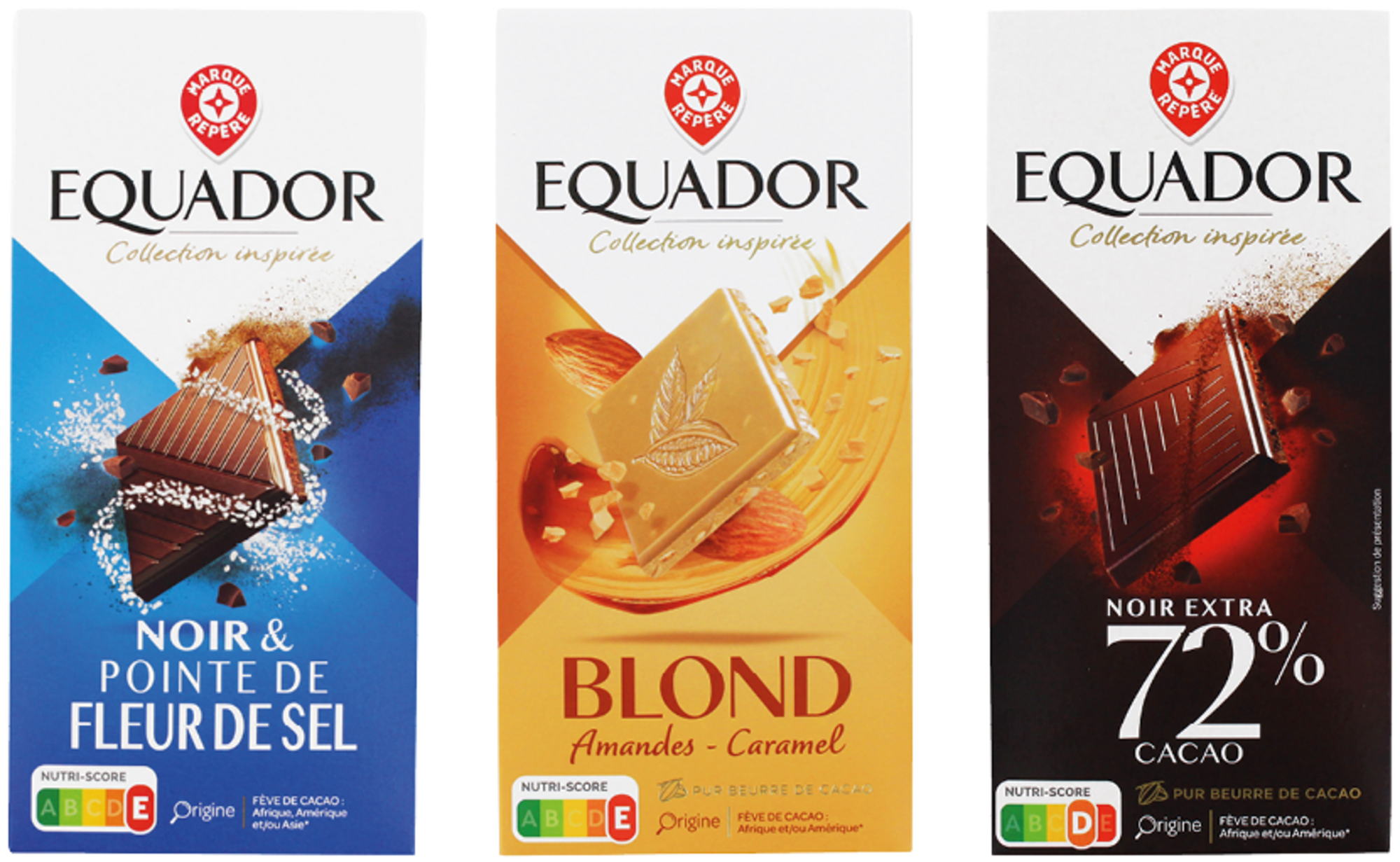 EQUADOR SUR LES PRODUITS PRÉSENTS EN MAGASIN DE LA GAMME TABLETTE DE CHOCOLAT "EQUADOR" code EAN 3564700611753 