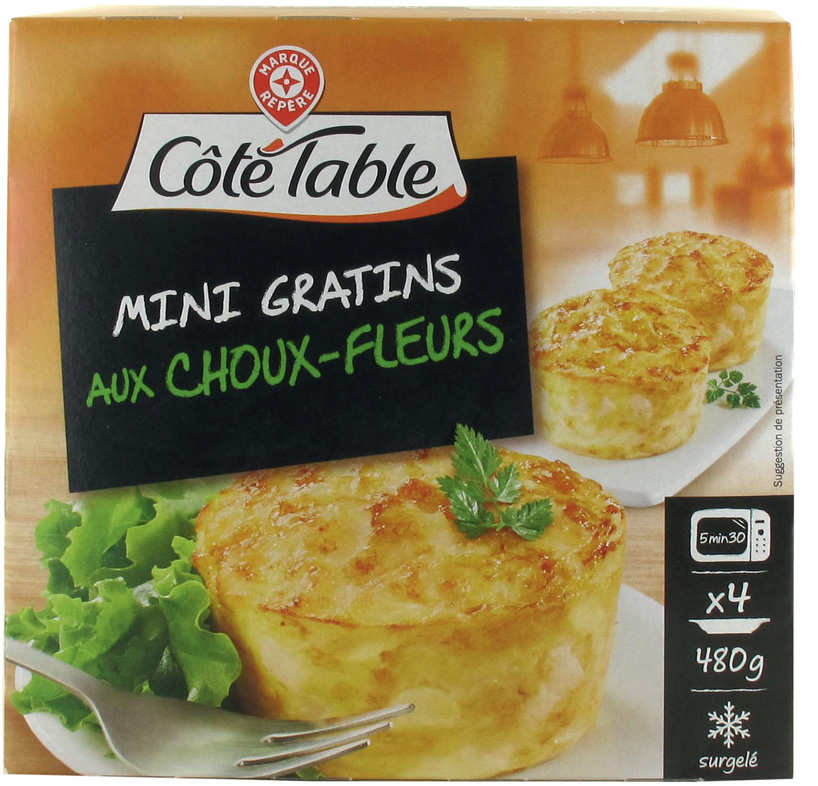4 MINI GRATINS AUX CHOUX FLEURS SURGELÉS “CÔTÉ ...