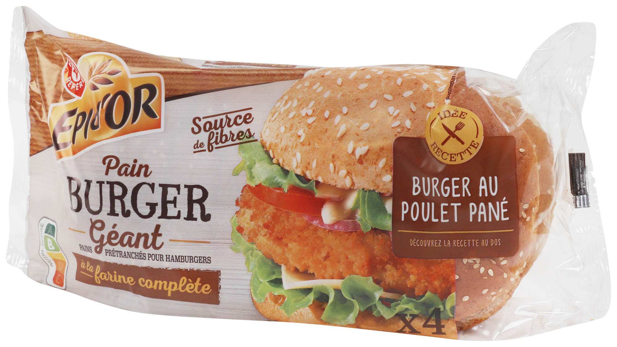 PAIN BURGER COMPLET X4