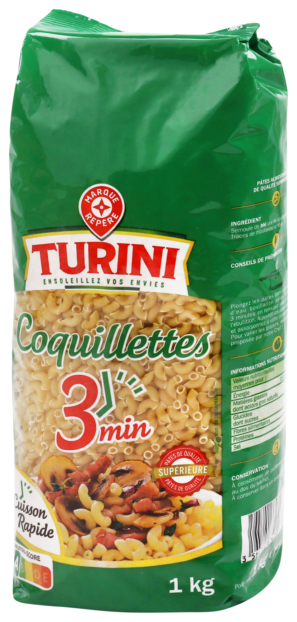 COQUILLETTES CUISSON RAPIDE 