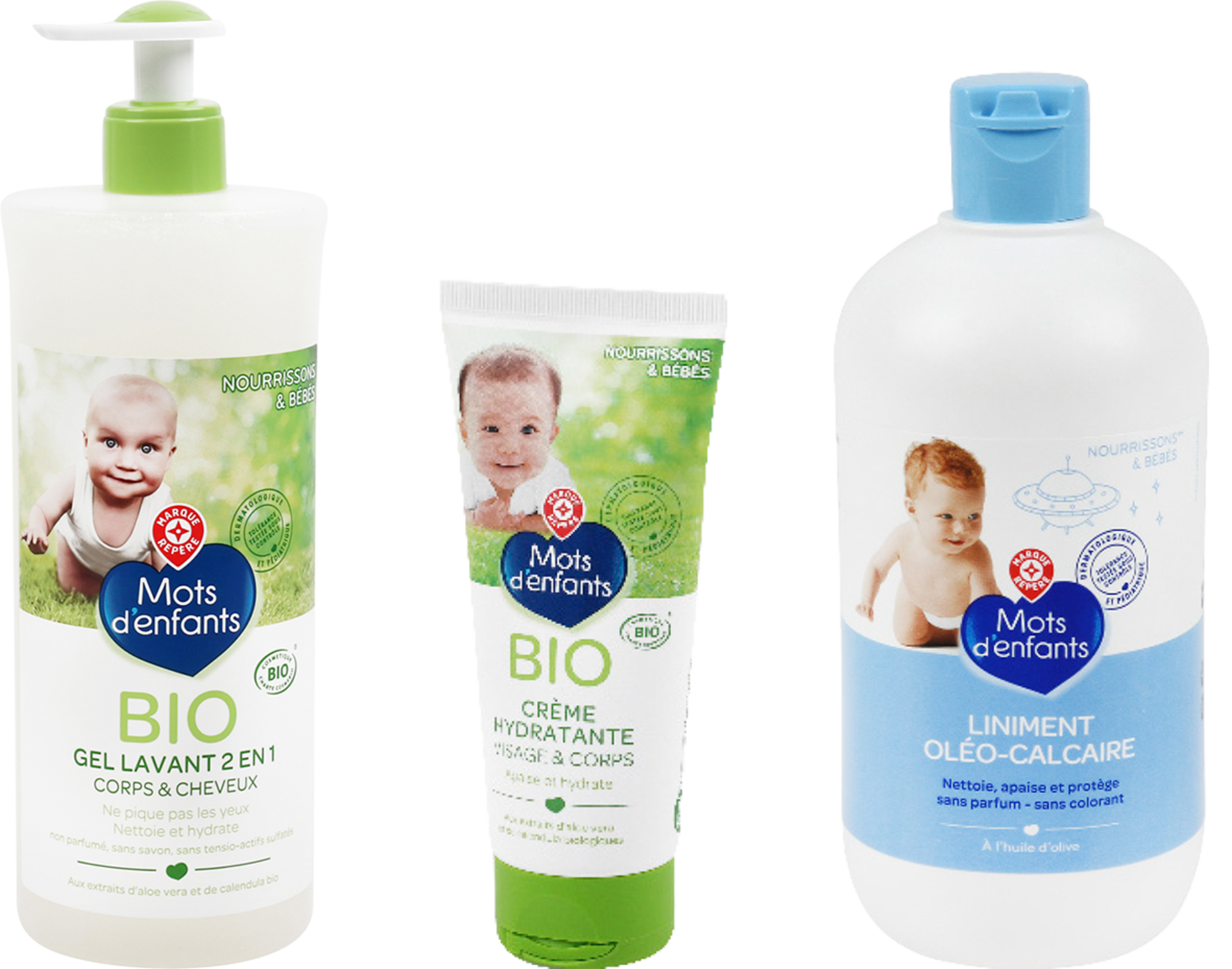 MOTS D'ENFANTS SUR LES PRODUITS PRÉSENTS EN MAGASIN DE LA GAMME HYGIÈNE BÉBÉ "MOTS D'ENFANTS" ET "MOTS D'ENFANTS BIO" (HORS COTON ET LINGETTES) code EAN 3564700685174 