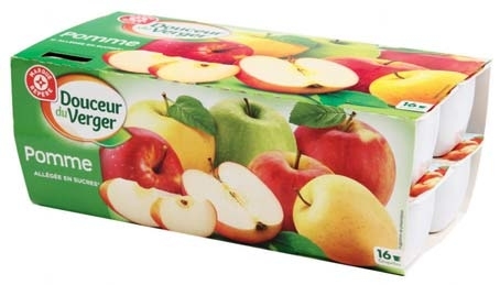 COMPOTES POMME ALLÉGÉES EN SUCRES “DOUCEUR DU V...