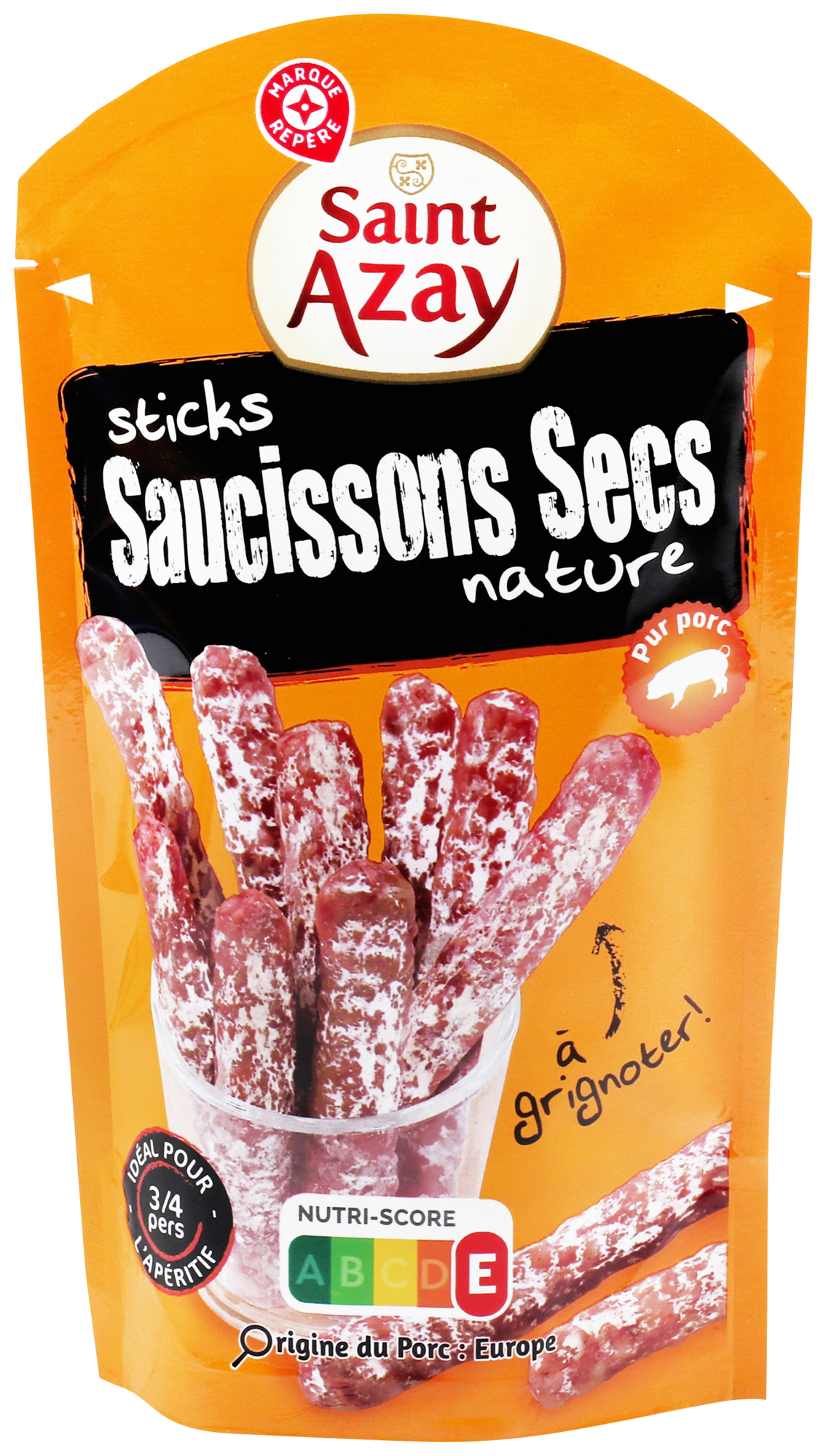 STICKS DE SAUCISSON SEC NATURE PUR PORC