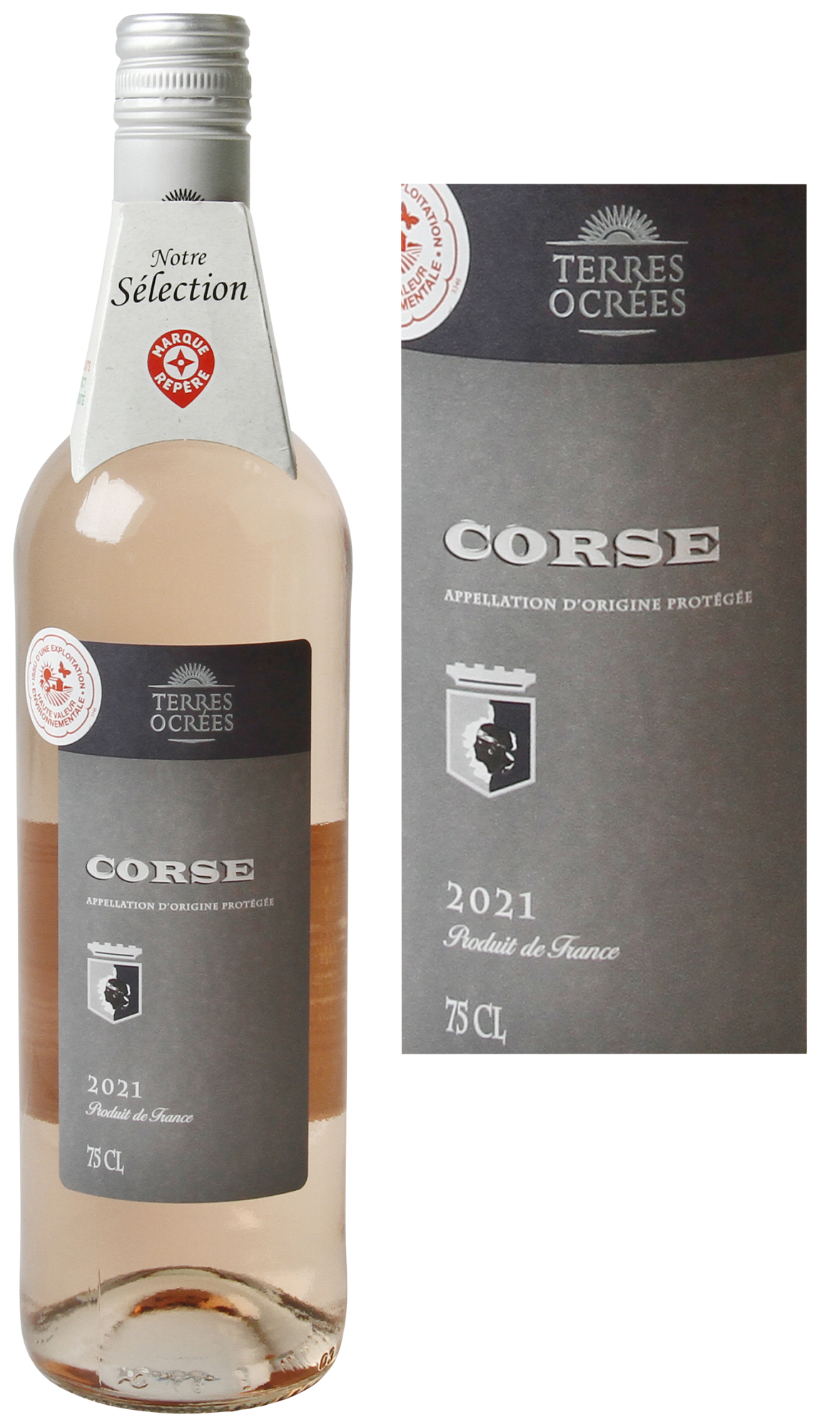 TERRES OCRÉES AOP CORSE ROSÉ  code EAN 3564700773239 