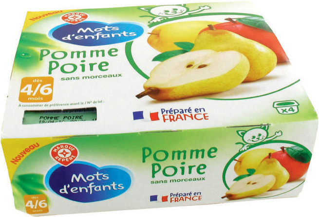 PURÉE DE FRUITS POMME POIRE “MOTS D’ENFANTS”