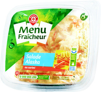  SALADE ALASKA AU SURIMI “MENU FRAÎCHEUR” code EAN 3564700817889 