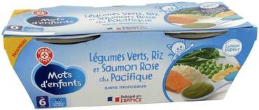 BOL LÉGUMES VERTS, RIZ ET SAUMON “MOTS D’ENFANTS”