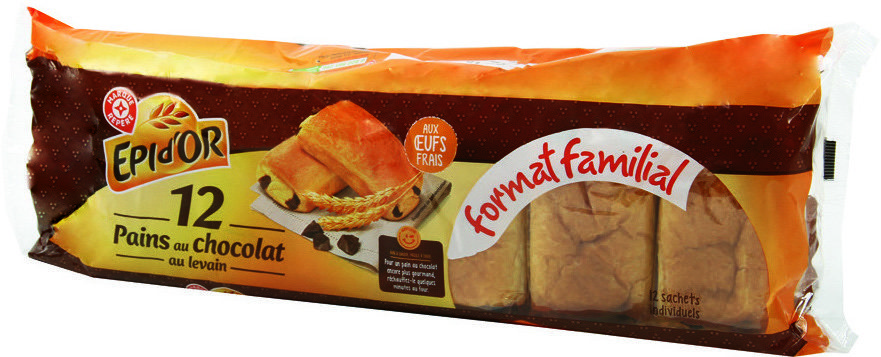 PAINS AU CHOCOLAT X 12 “EPI D’OR”