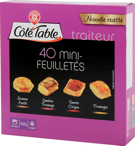 40 MINIFEUILLETÉS SURGELÉS “CÔTÉ TABLE”**