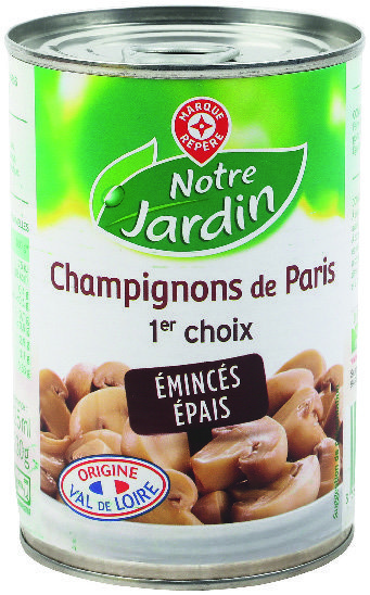 CHAMPIGNONS DE PARIS ÉMINCÉS ÉPAIS “NOTRE JARDIN”