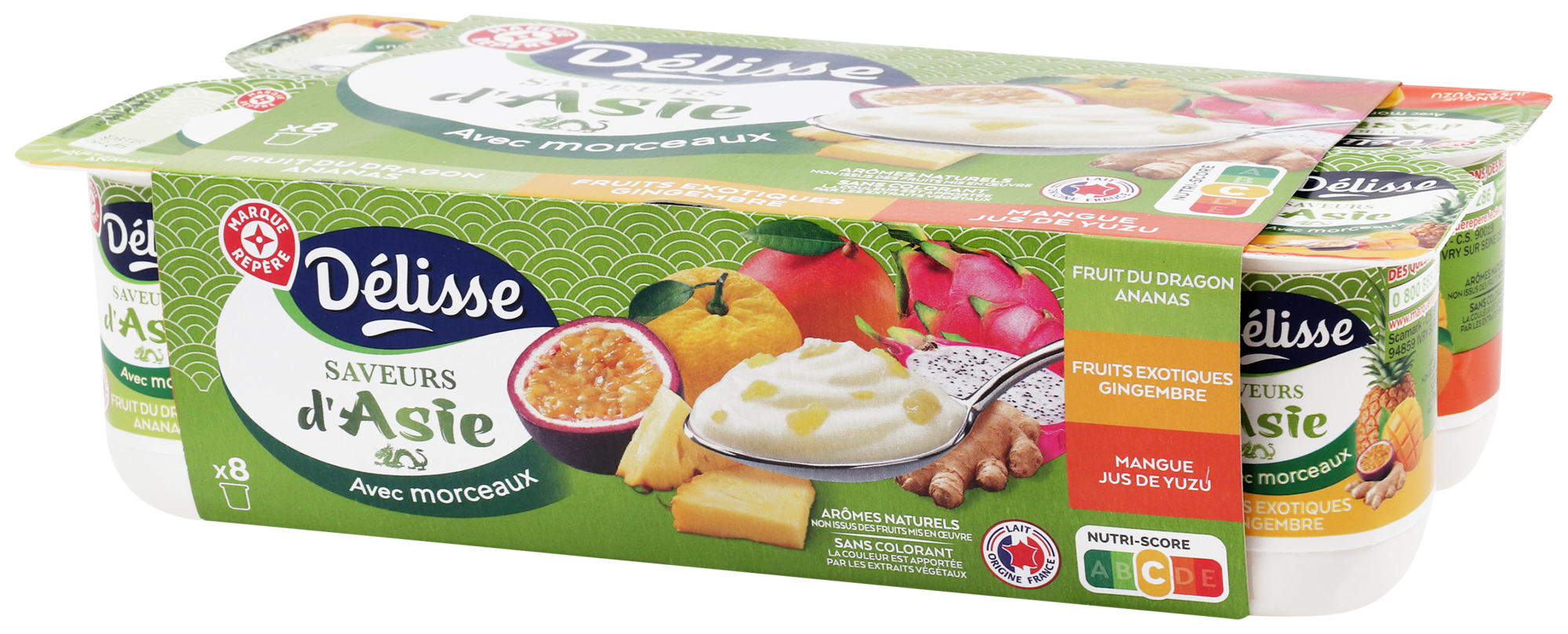 YAOURT BRASSÉ AUX FRUITS SAVEURS D'ASIE AVEC MO...