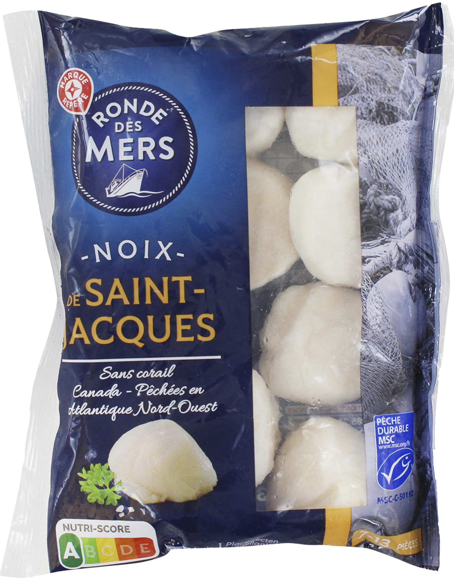 NOIX DE SAINT-JACQUES* SANS CORAIL MSC SURGELÉES