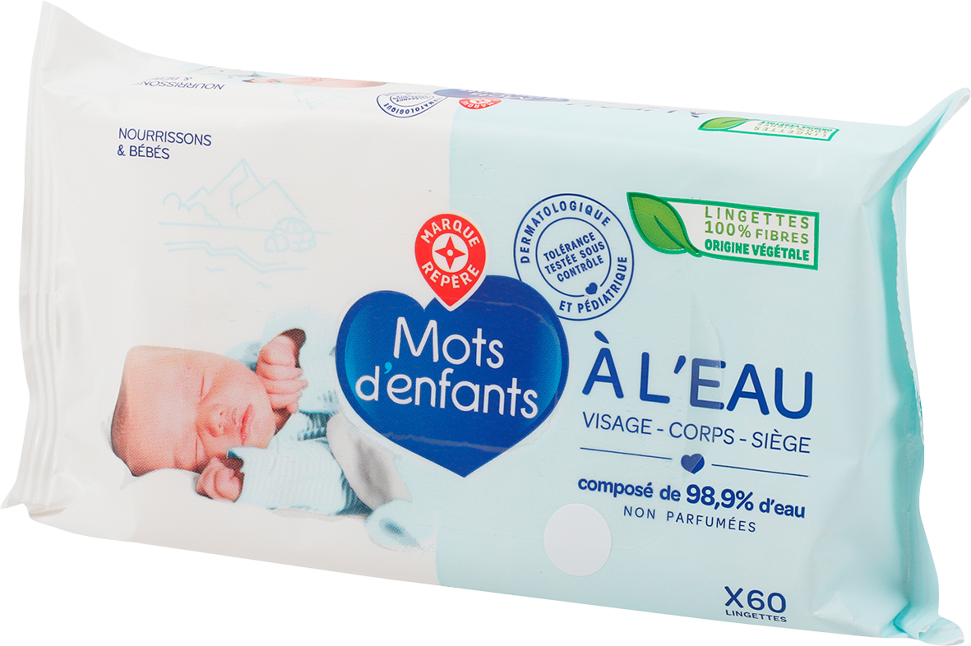 LINGETTES BÉBÉ À L'EAU