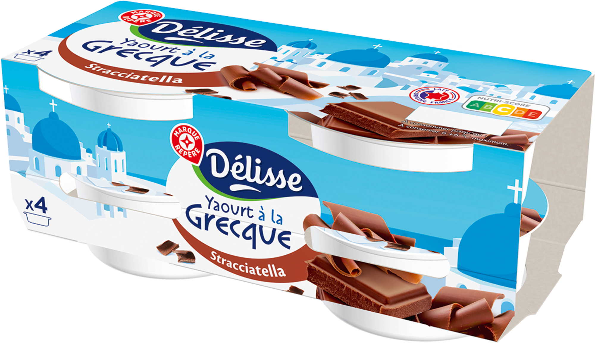 DÉLISSE YAOURT À LA GRECQUE STRACCIATELLA  code EAN 3564706605145 