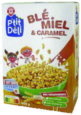 MR2 CÉRÉALES BLÉ SOUFFLÉ MIEL CARAMEL "P'TIT DÉLI" code EAN 3564706614796 