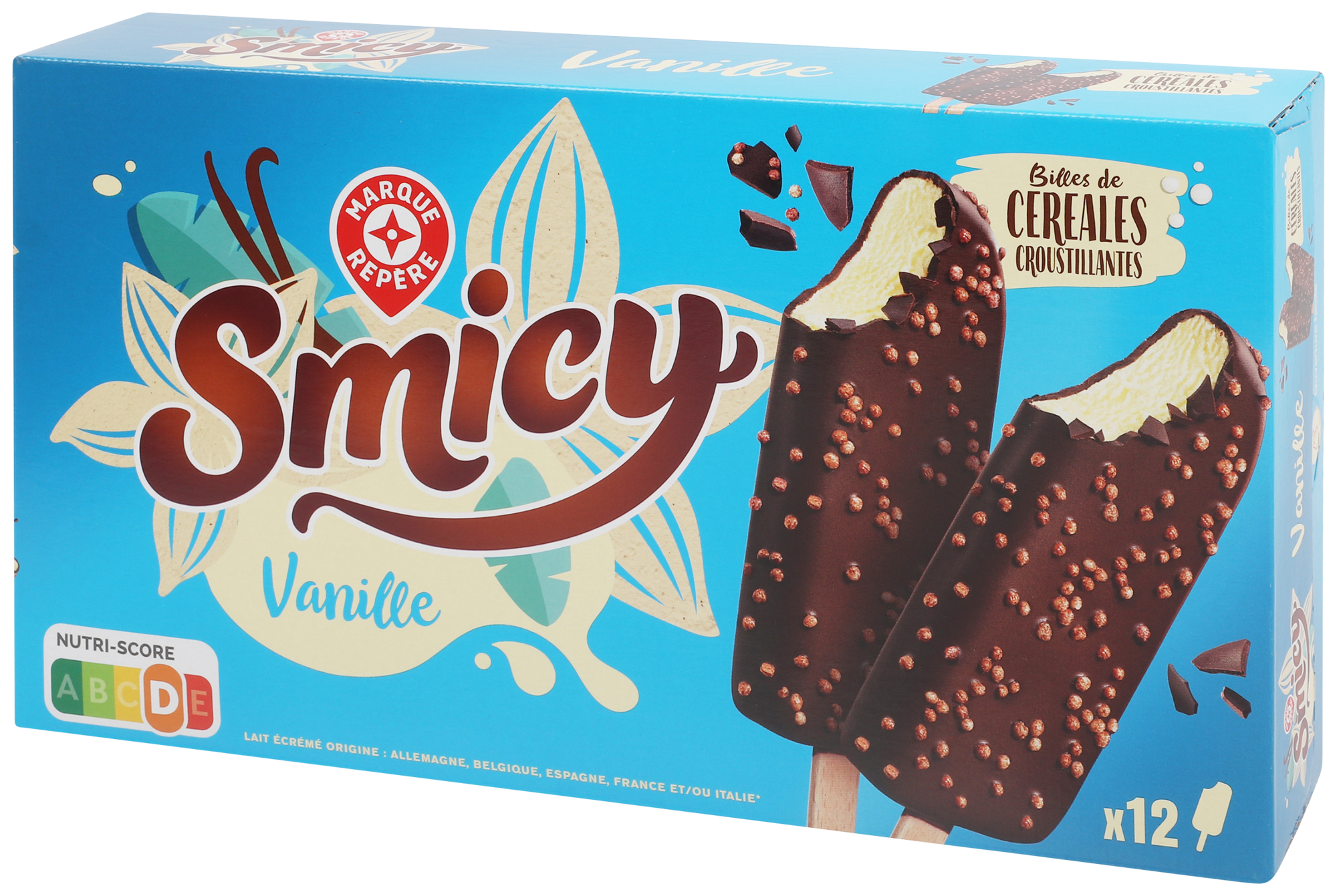 12 BÂTONNETS DE GLACE À LA VANILLE