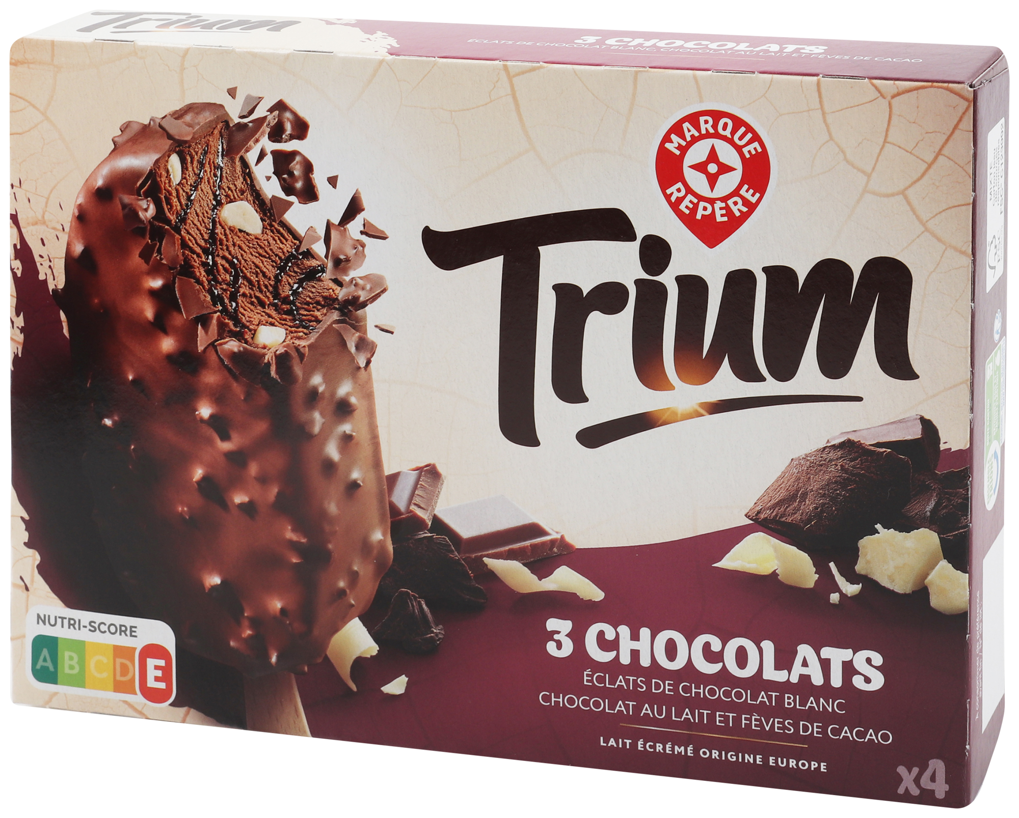 4 BÂTONNETS GLACÉS TROIS CHOCOLATS 