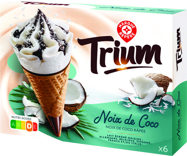 6 CORNETS DE GLACE À LA NOIX DE COCO “TRIUM”