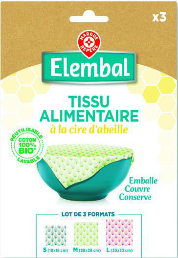  TISSU ALIMENTAIRE A LA CIRE D'ABEILLE “ELEMBAL” code EAN 3564706673489 
