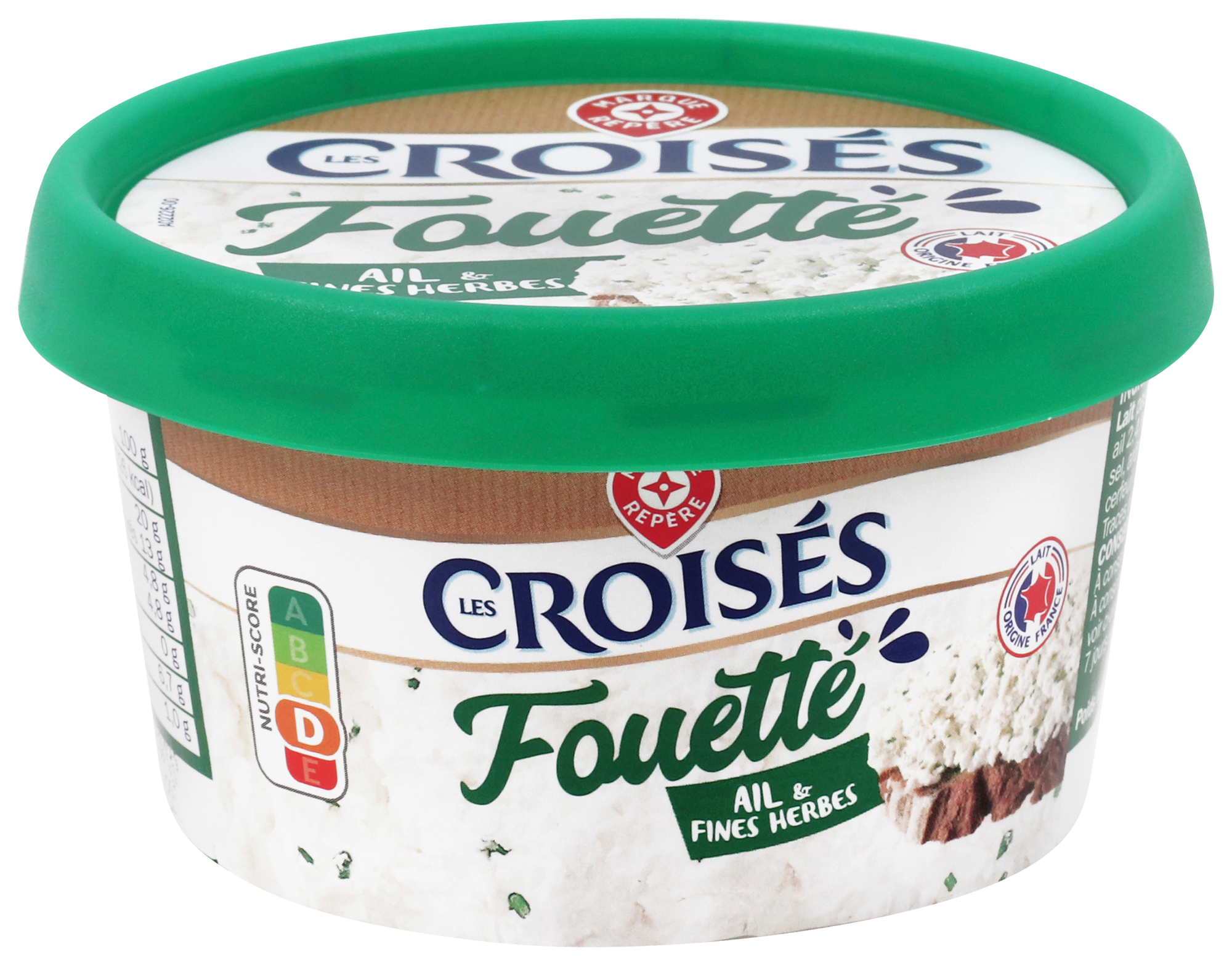 FROMAGE FOUETTÉ AIL & FINES HERBES 20% Mat. Gr. 3564706679597 LES CROISÉS FROMAGE FOUETTÉ AIL & FINES HERBES 20% Mat. Gr. 3564706679597 LES CROISÉS