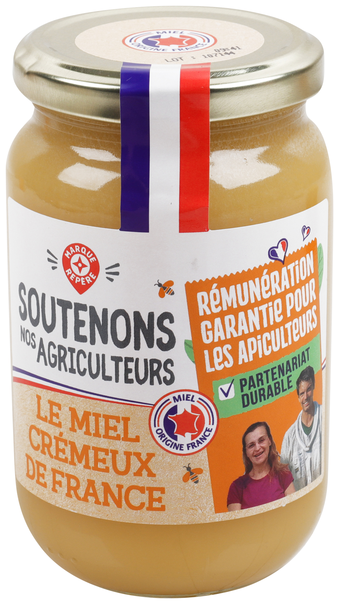 SOUTENONS NOS AGRICULTEURS MIEL CREMEUX FRANCE  code EAN 3564706695092 