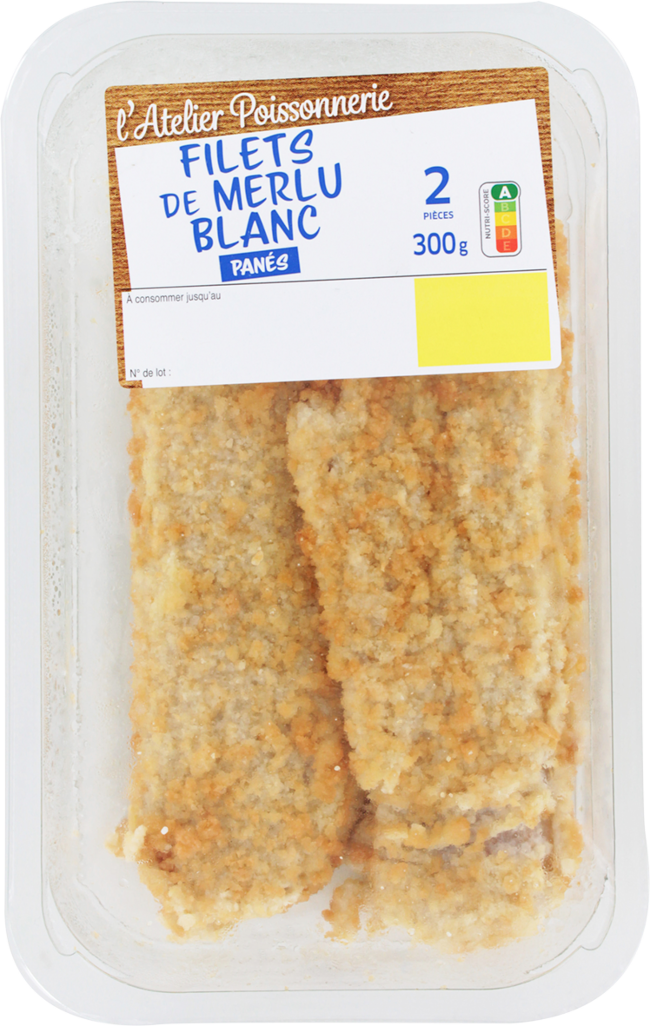 2 FILETS DE MERLU BLANCS PANÉS