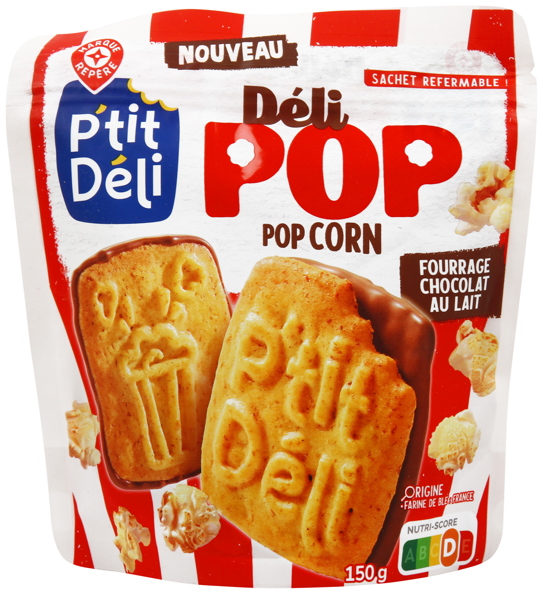 BISCUITS POPCORN FOURRÉS AU CHOCOLAT AU LAIT