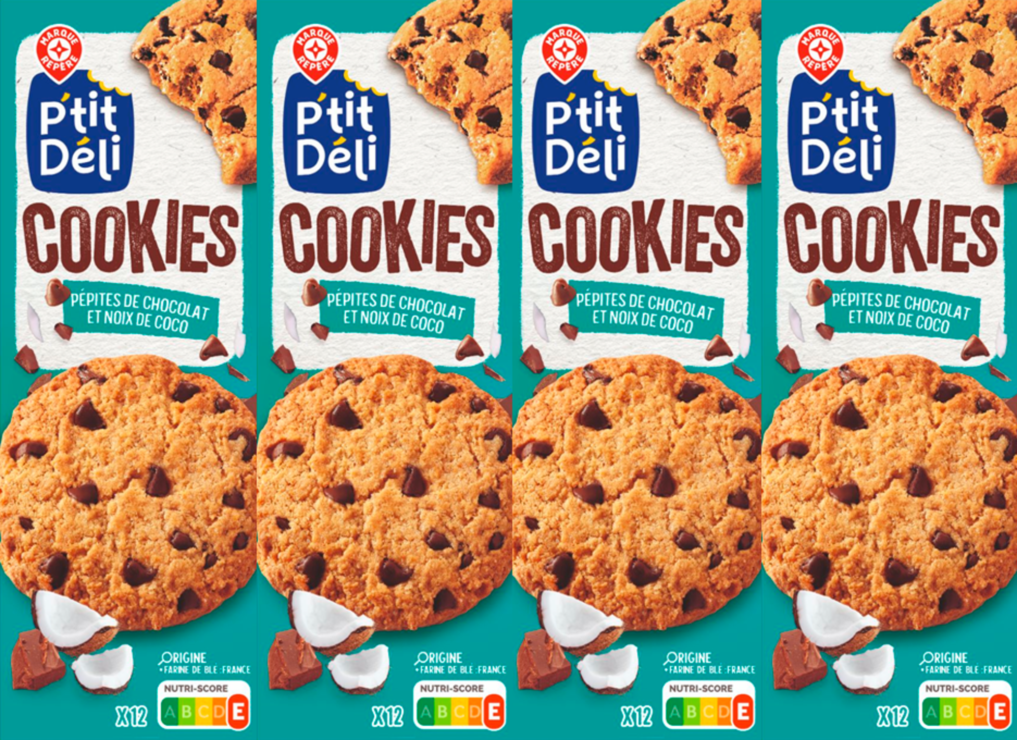 LOT COOKIES COCO PÉPITES DE CHOCOLAT 