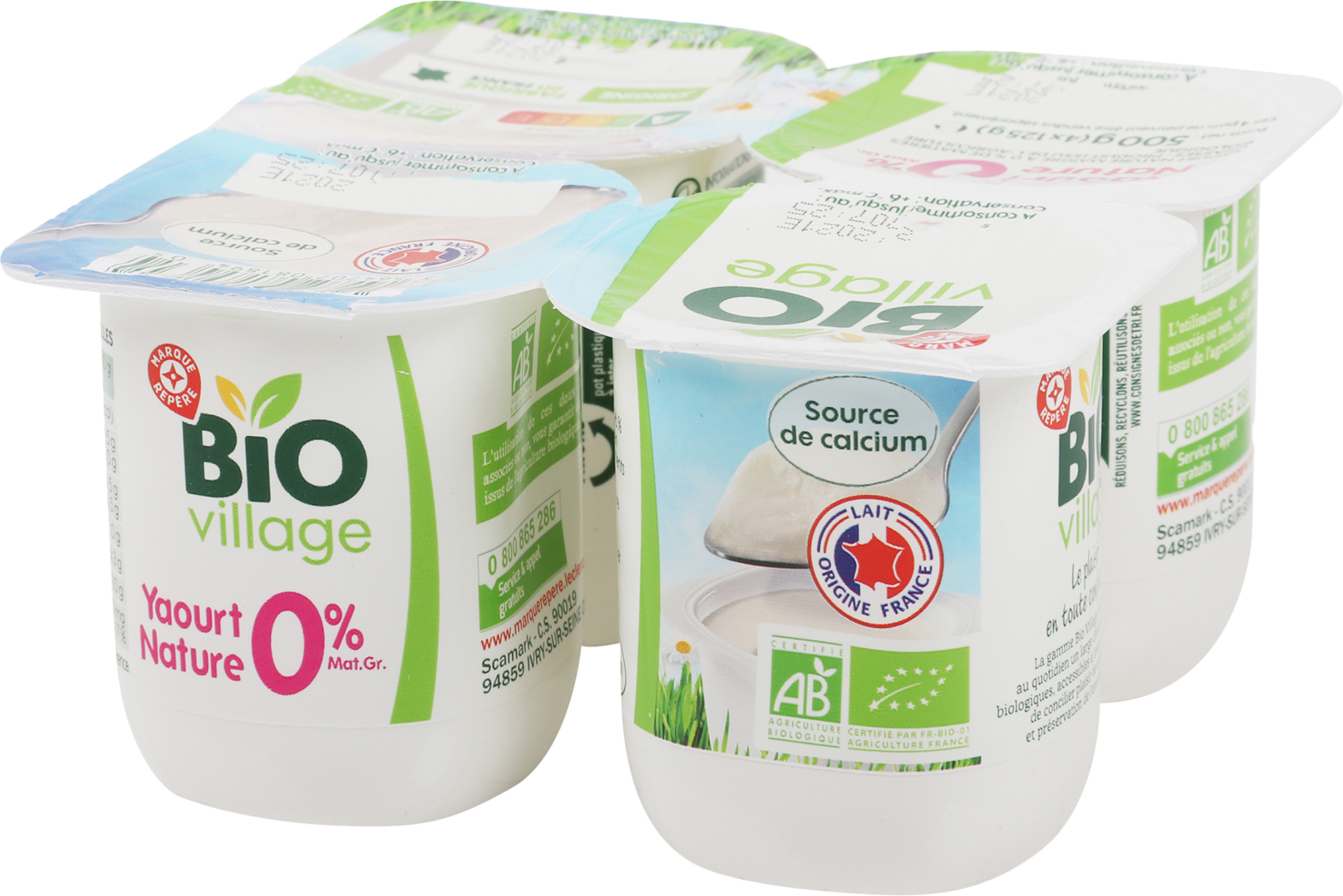 YAOURT NATURE BIO 0% MAT. GR.