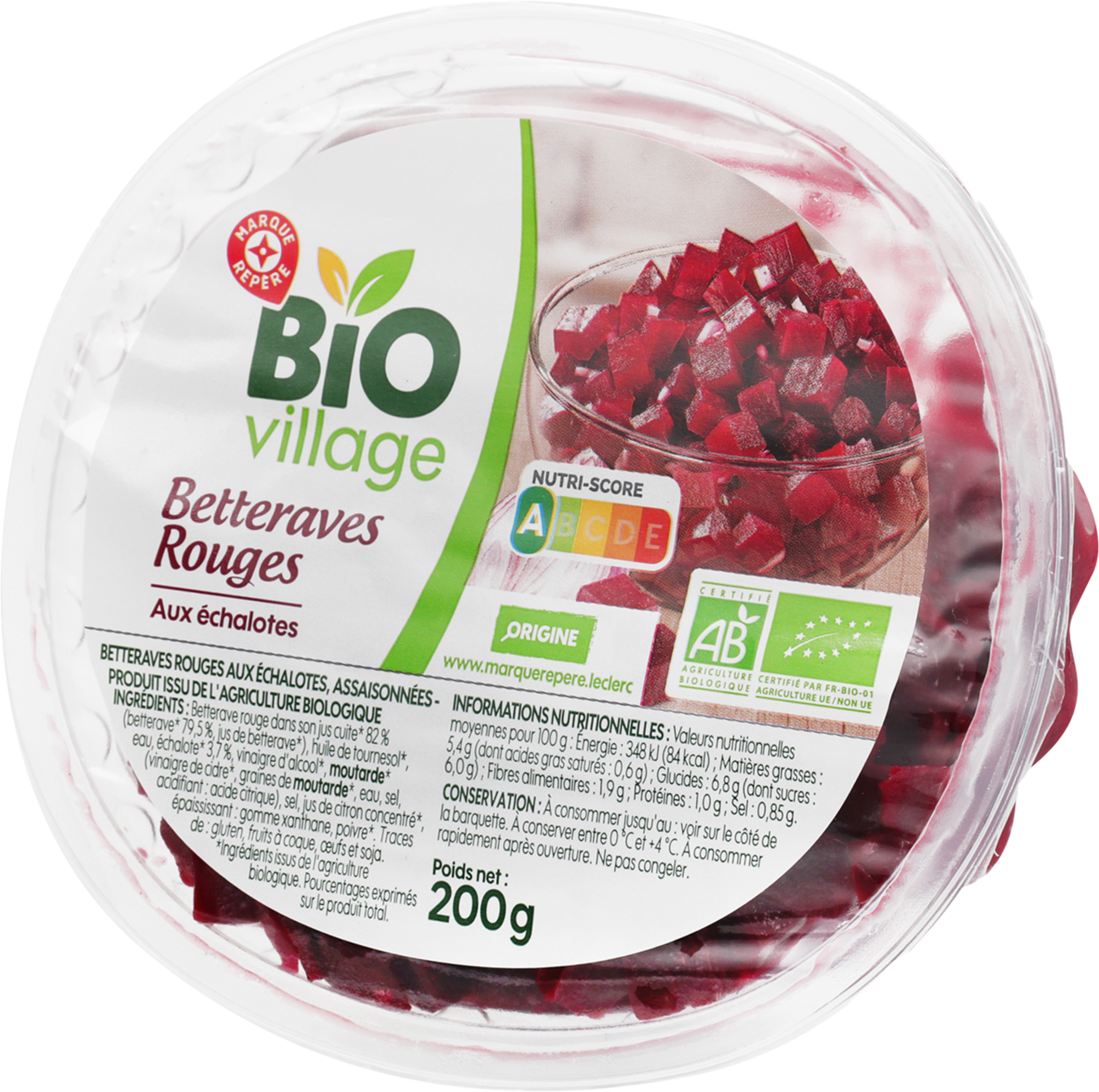 BETTERAVES ROUGES AUX ECHALOTTES BIO