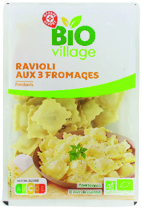RAVIOLI AUX 3 FROMAGES  “BIO VILLAGE”