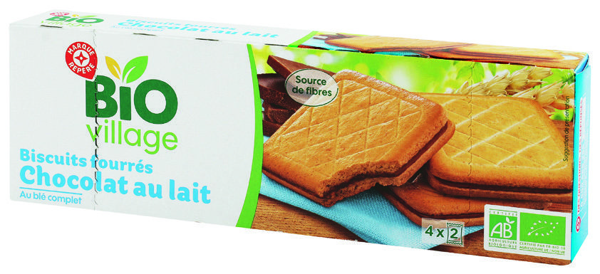 MR2 GOÛTERS FOURRÉS AU CHOCOLAT BIO “BIO VILLAGE” code EAN 3564707109925 
