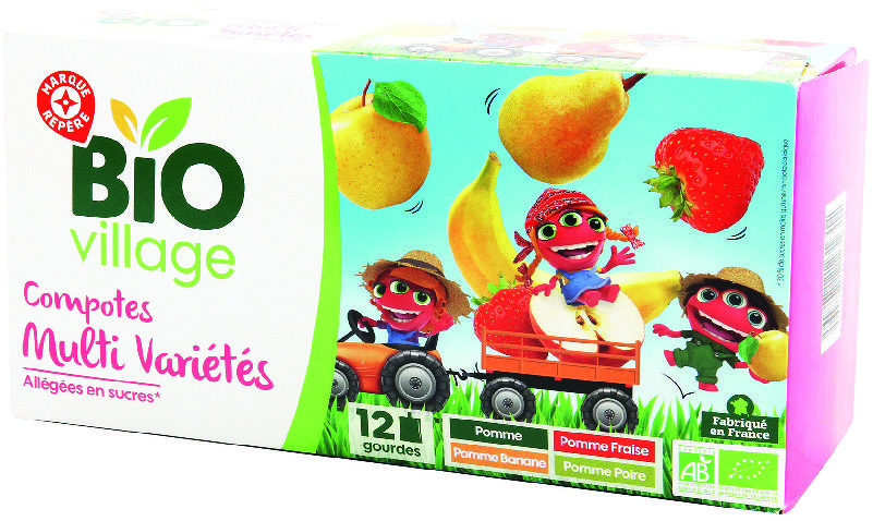 COMPOTES 4 PARFUMS ALLÉGÉES EN SUCRES “BIO VILL...