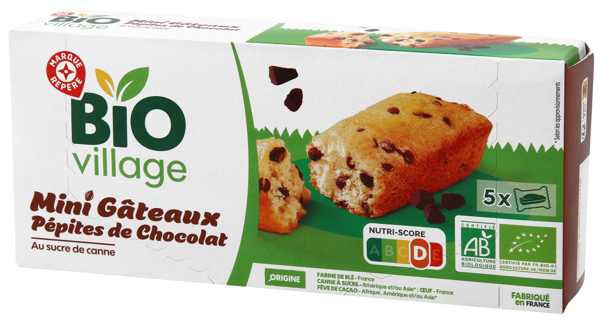 MINI GÂTEAUX MOELLEUX AUX PÉPITES DE CHOCOLAT