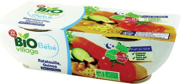 BOLS DU SOIR BIO POUR BÉBÉ “BIO VILLAGE”