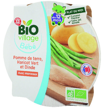 ASSIETTE POMME DE TERRE, HARICOT VERT ET DINDE ...