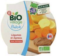 ASSIETTE LEGUMES AGNEAU BIO “BIO VILLAGE”