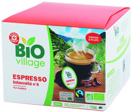 16 CAPSULES DE CAFÉ EXPRESSO BIO “BIO VILLAGE”
