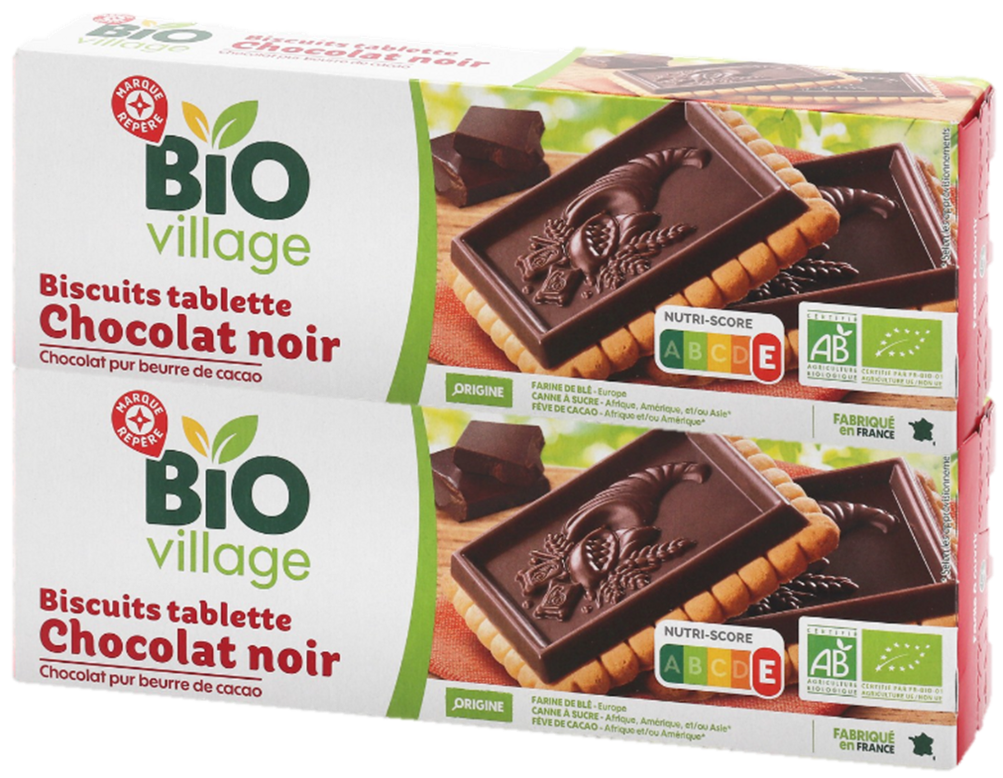 LOT BISCUITS TABLETTE AU CHOCOLAT BIO