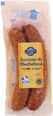  SAUCISSES DE MONTBÉLIARD IGP(3) “NOS RÉGIONS ONT DU TALENT” code EAN 3564709001777 
