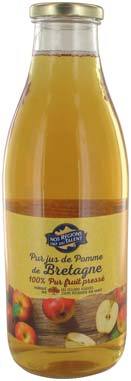  PUR JUS DE POMME DE BRETAGNE “NOS RÉGIONS ONT DU TALENT” code EAN 3564709002736 