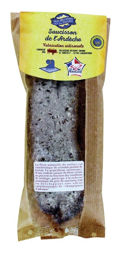  SAUCISSON SEC D'ARDÈCHE IGP(4) ""NOS RÉGIONS ONT DU TALENT"" code EAN 3564709041209 