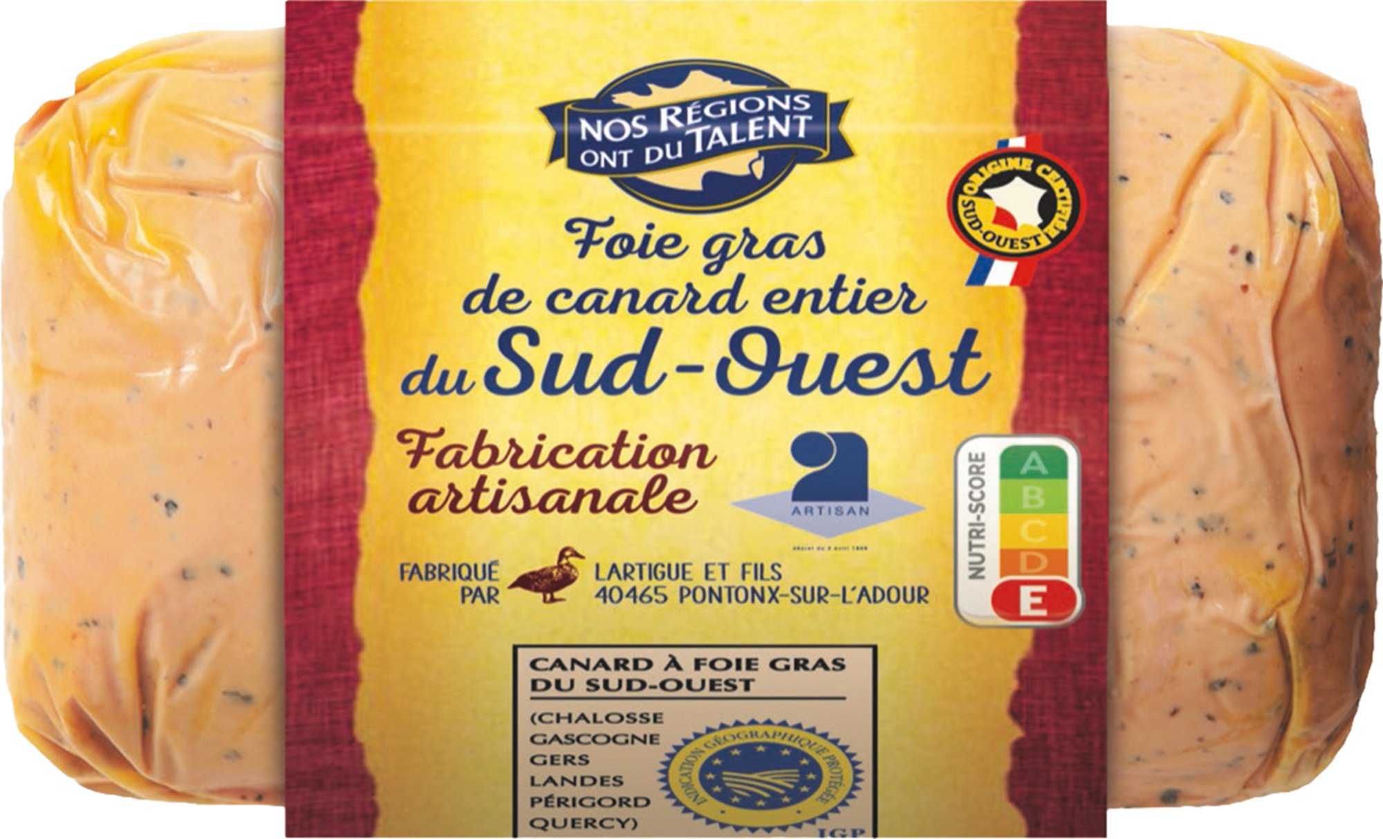 LOBE DE FOIE GRAS DE CANARD ENTIER DU SUD-OUEST...