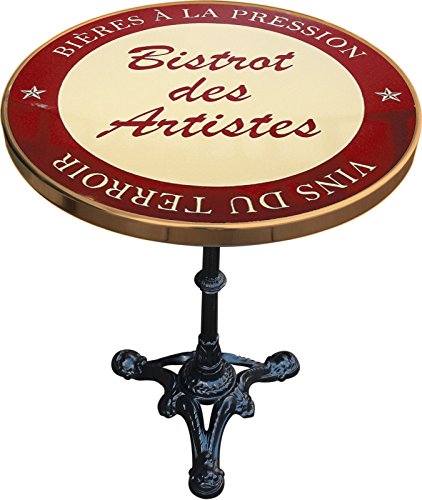 TABLE DE BISTROT EMAILLEE BISTROT DES ARTISTES VINS DU TERROIR ROUGE 3565750551266 Tables de Bistrot TABLE DE BISTROT EMAILLEE BISTROT DES ARTISTES VINS DU TERROIR ROUGE 3565750551266 Tables de Bistrot